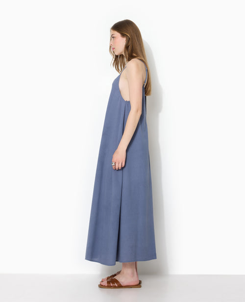 Robe longue en tissu gaufré et rayé - PIMKIE - 1
