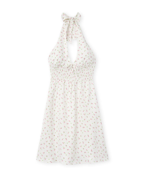 Robe dos-nu tissu satiné motif fleurs - PIMKIE - 4