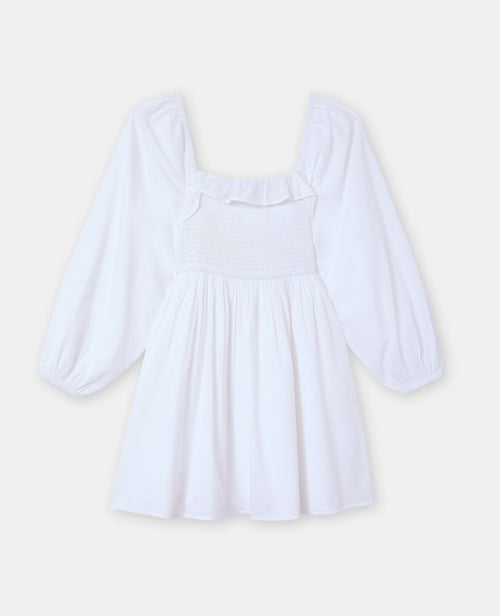 Robe courte en popeline avec manches ballons - PIMKIE - 4