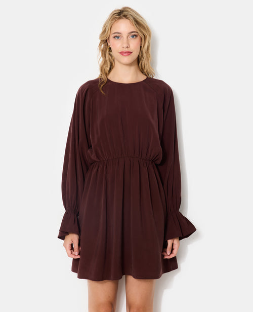 Robe courte avec taille élastiquée en tissu fluide - PIMKIE - 5