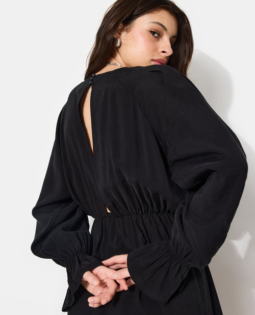 Robe courte avec taille élastiquée en tissu fluide - PIMKIE - 2