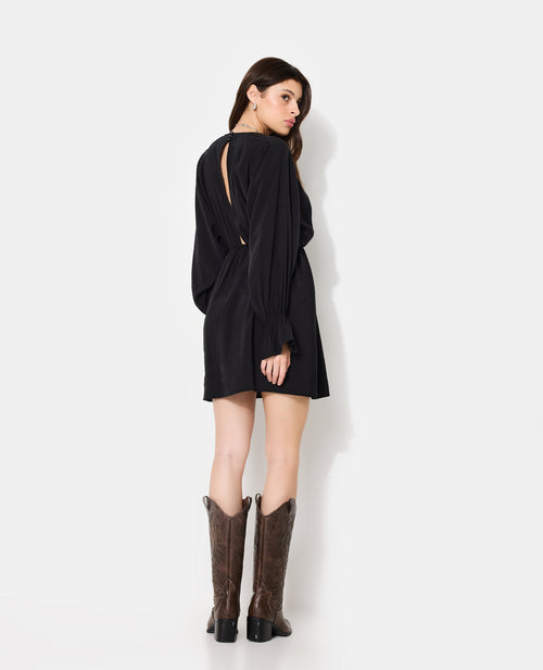 Robe courte avec taille élastiquée en tissu fluide - PIMKIE - 6