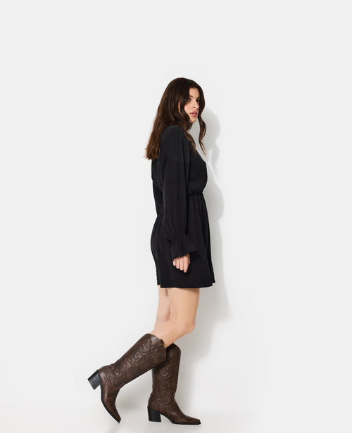 Robe courte avec taille élastiquée en tissu fluide - PIMKIE - 7