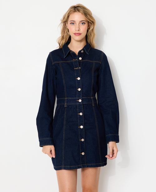 Robe boutonnée en jean - PIMKIE - 1