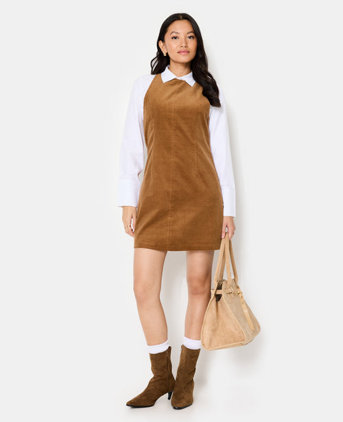 Robe courte larges emmanchures en velours côtelé - PIMKIE - 3