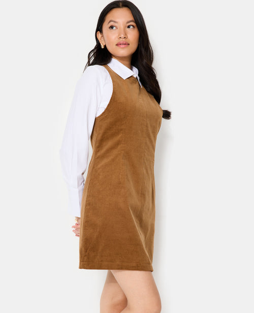Robe courte larges emmanchures en velours côtelé - PIMKIE - 1