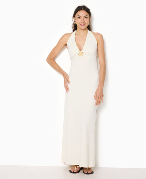 Robe longue dos-nu avec déco bijou fleur - PIMKIE - 3