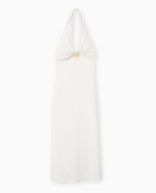 Robe longue dos-nu avec déco bijou fleur - PIMKIE - 4