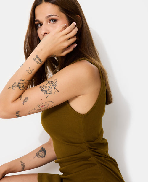 Robe courte sans manches avec fronces côté - PIMKIE - 3