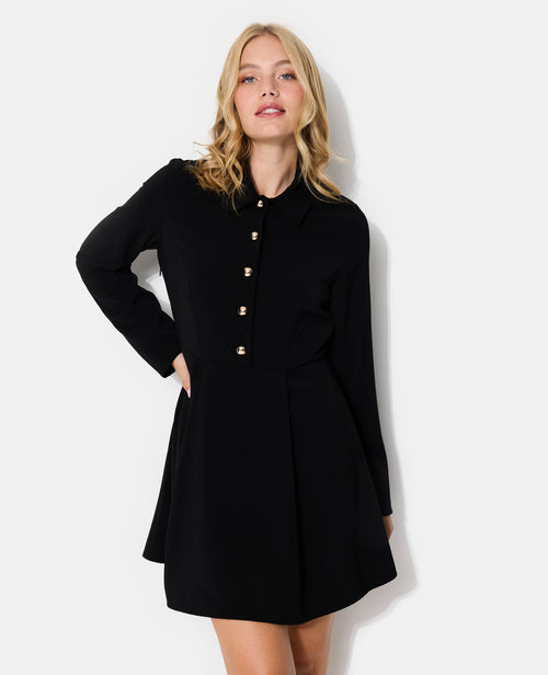 Robe courte patineuse city avec boutons - PIMKIE - 3