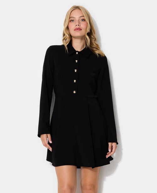 Robe courte patineuse city avec boutons - PIMKIE - 5