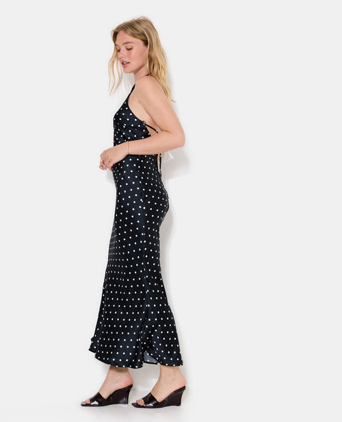 Robe longue dos-nu motif pois - PIMKIE - 2