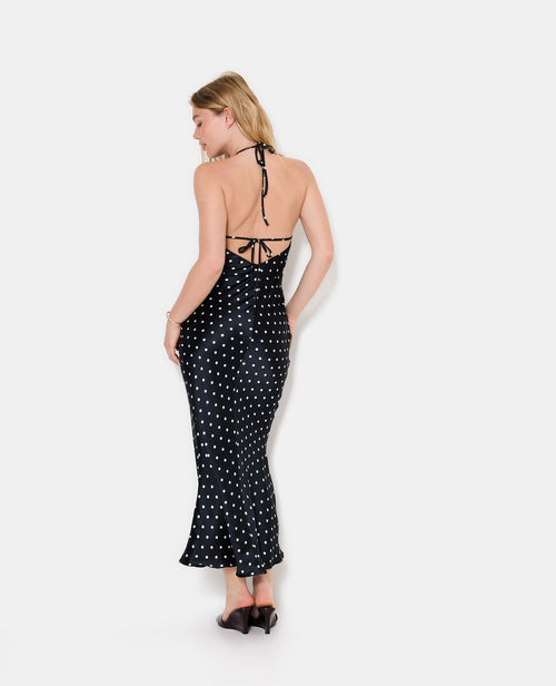 Robe longue dos-nu motif pois - PIMKIE - 6