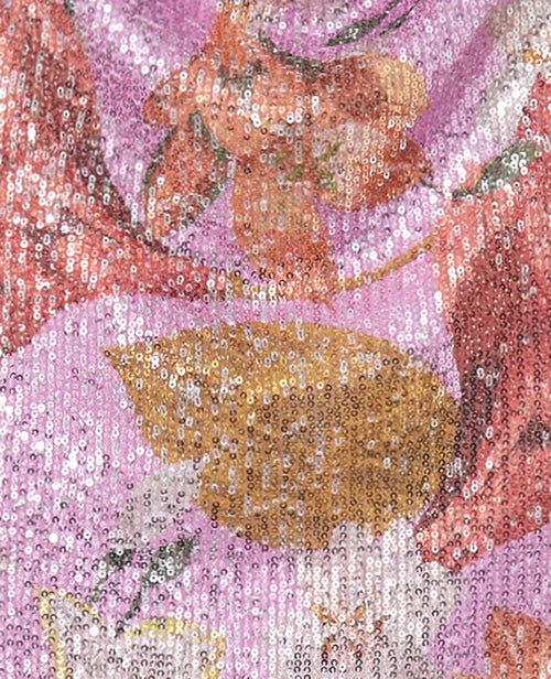 Robe courte avec sequins motifs fleurs et citrons - PIMKIE - 8