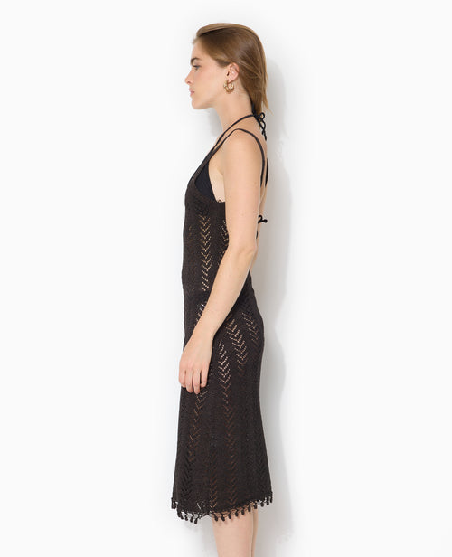 Robe longueur genoux en maille ajourée - PIMKIE - 7