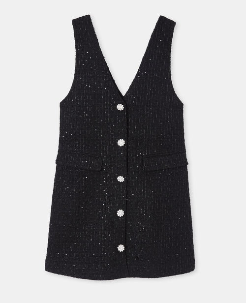 Robe chasuble en tweed avec sequins - PIMKIE - 4