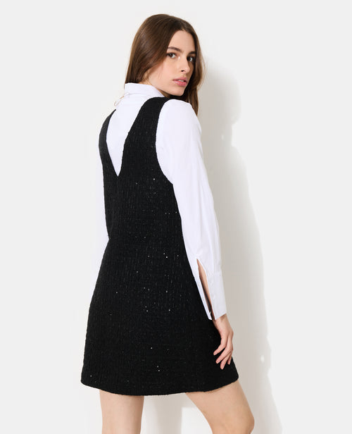 Robe chasuble en tweed avec sequins - PIMKIE - 6