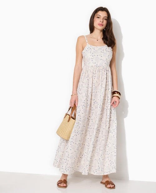 Robe longue à bretelles motif cachemire - PIMKIE - 1