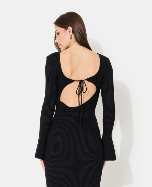 Robe longue en maille lurex avec découpe dos - PIMKIE - 3