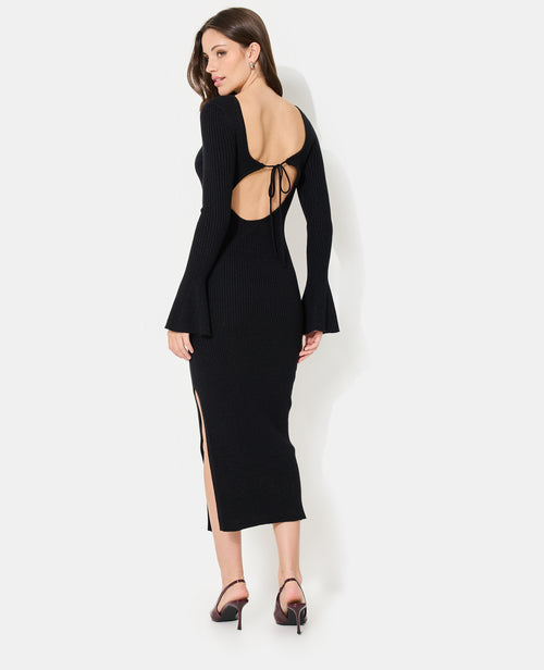 Robe longue en maille lurex avec découpe dos - PIMKIE - 6