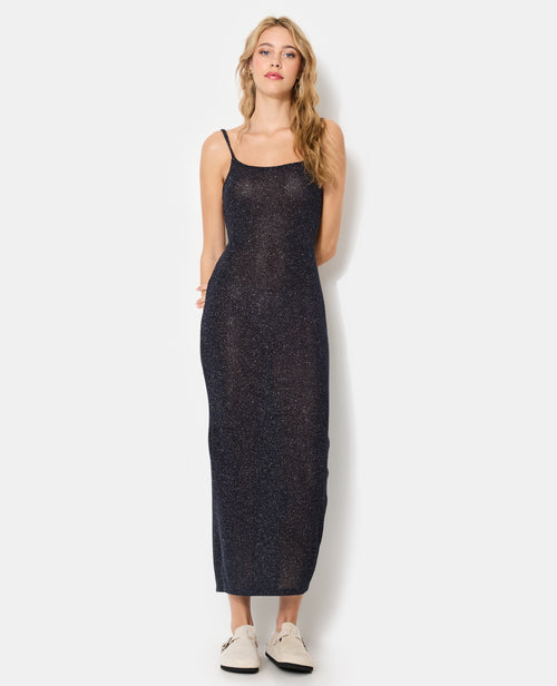 Robe longue laçage dos en maille avec fils lurex - PIMKIE - 1