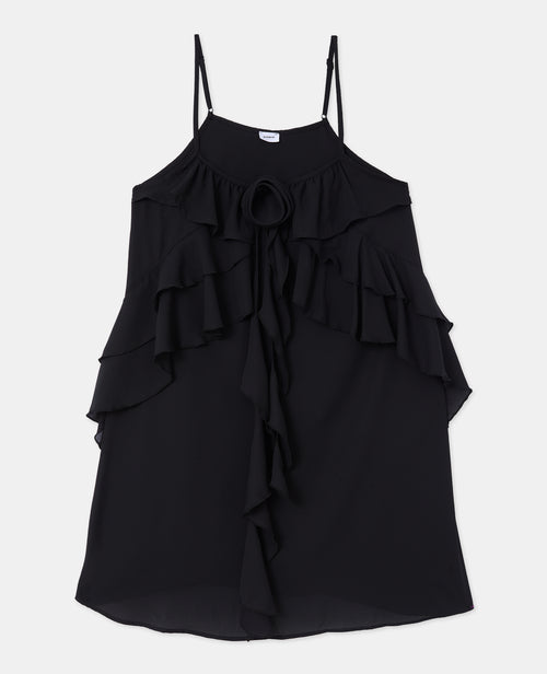 Robe courte en voile avec volants et fleur - PIMKIE - 4