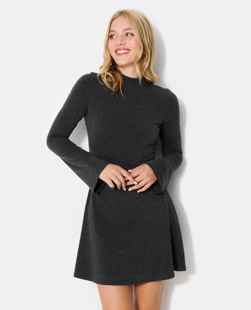 Robe courte patineuse avec manches flare - PIMKIE - 3