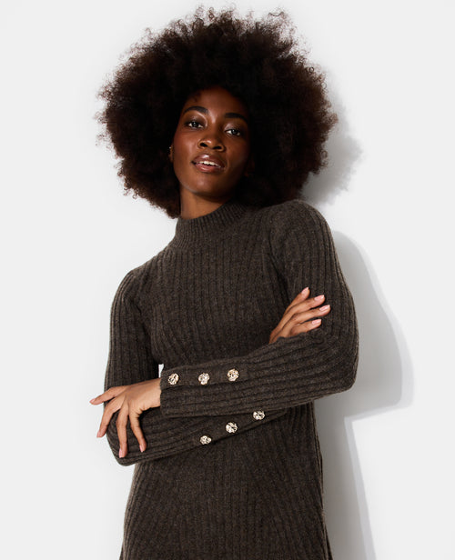 Robe pull patineuse avec boutons aux manches - PIMKIE - 3