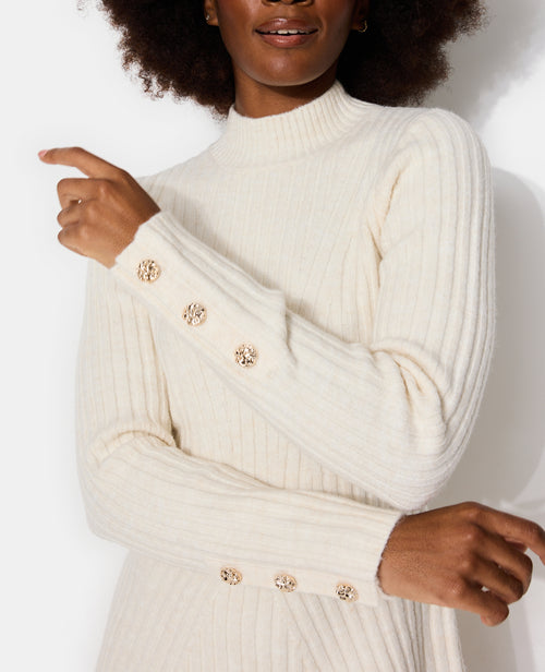 Robe pull patineuse avec boutons aux manches - PIMKIE - 2