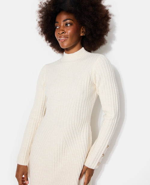 Robe pull patineuse avec boutons aux manches - PIMKIE - 1