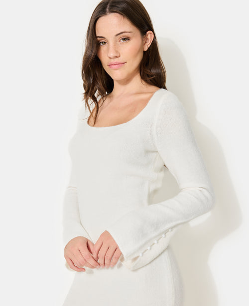 Robe longue en maille avec manches flare - PIMKIE - 3