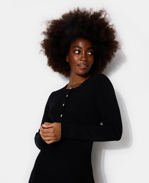 Robe en maille forme patineuse avec boutons - PIMKIE - 2