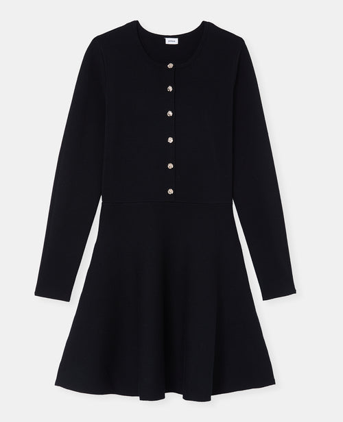 Robe en maille forme patineuse avec boutons - PIMKIE - 4