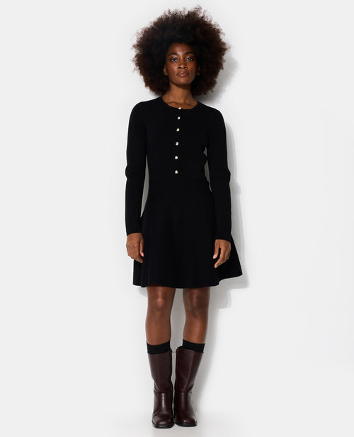 Robe en maille forme patineuse avec boutons - PIMKIE - 5