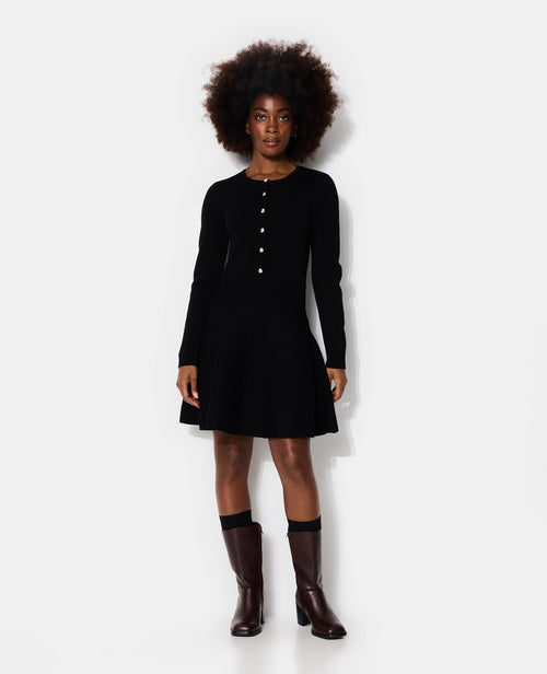 Robe en maille forme patineuse avec boutons - PIMKIE - 7