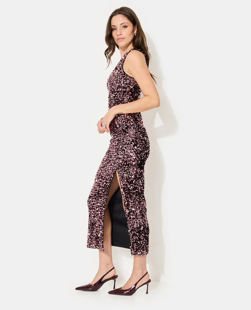 Robe longue asymétrique avec sequins - PIMKIE - 5