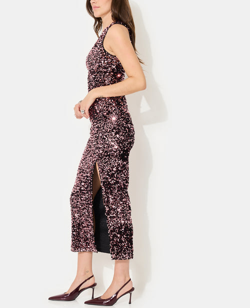 Robe longue asymétrique avec sequins - PIMKIE - 7
