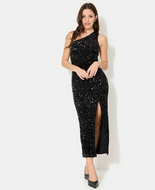 Robe longue asymétrique avec sequins - PIMKIE - 1