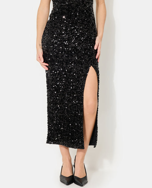 Robe longue asymétrique avec sequins - PIMKIE - 3