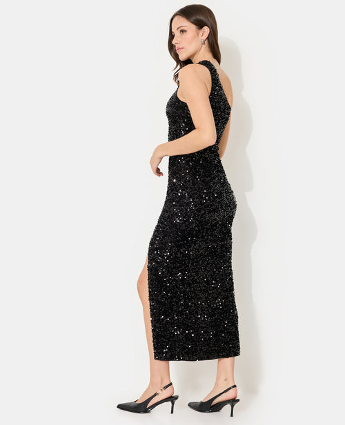 Robe longue asymétrique avec sequins - PIMKIE - 6