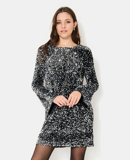 Robe courte dos V avec sequins - PIMKIE - 5