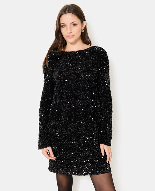 Robe courte dos V avec sequins - PIMKIE - 5