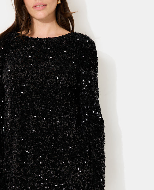 Robe courte dos V avec sequins - PIMKIE - 7