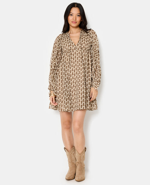 Robe en voile avec volants motifs cachemire - PIMKIE - 1