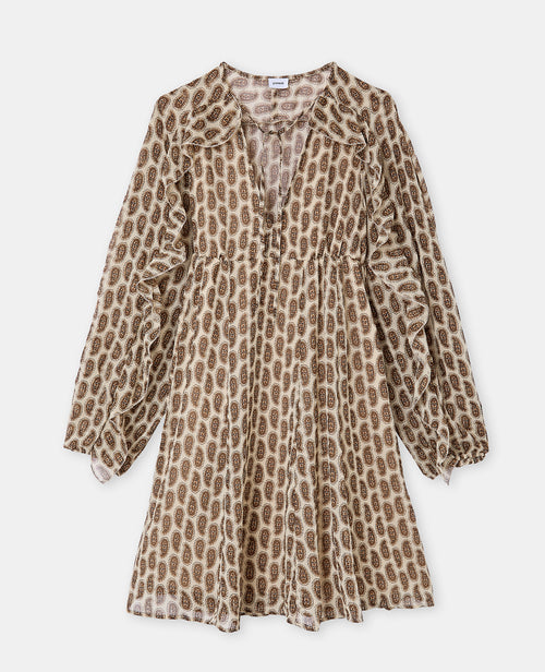 Robe en voile avec volants motifs cachemire - PIMKIE - 4