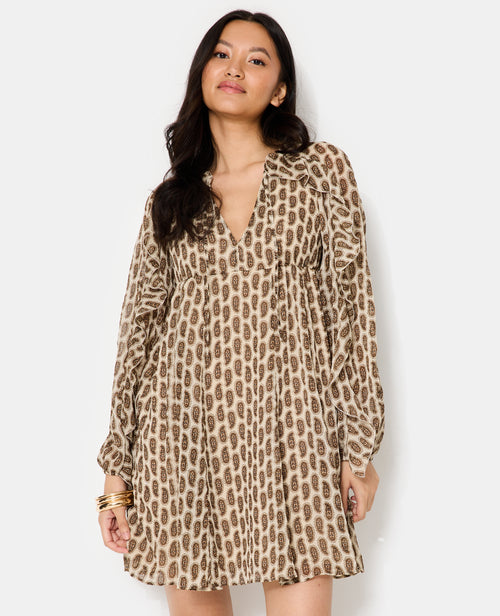 Robe en voile avec volants motifs cachemire - PIMKIE - 5