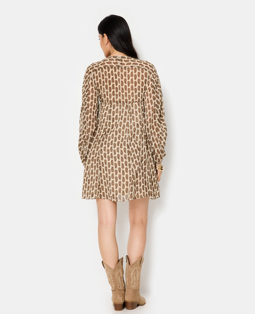 Robe en voile avec volants motifs cachemire - PIMKIE - 6