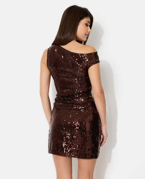 Robe courte asymétrique avec sequins - PIMKIE - 6