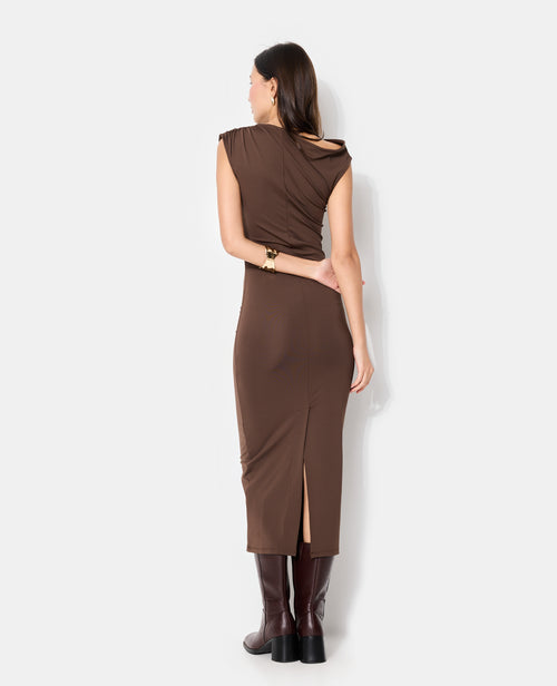 Robe longue en maille stretch avec fronces - PIMKIE - 6