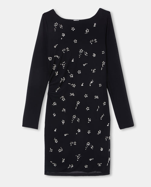 Robe courte en résille avec perles et sequins - PIMKIE - 4